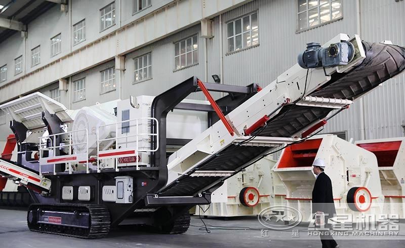 履帶車載移動碎石機(jī)，遙控作業(yè)，靈活機(jī)動，轉(zhuǎn)場自由